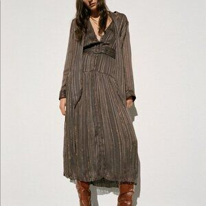 Zara Brown Midi Dress